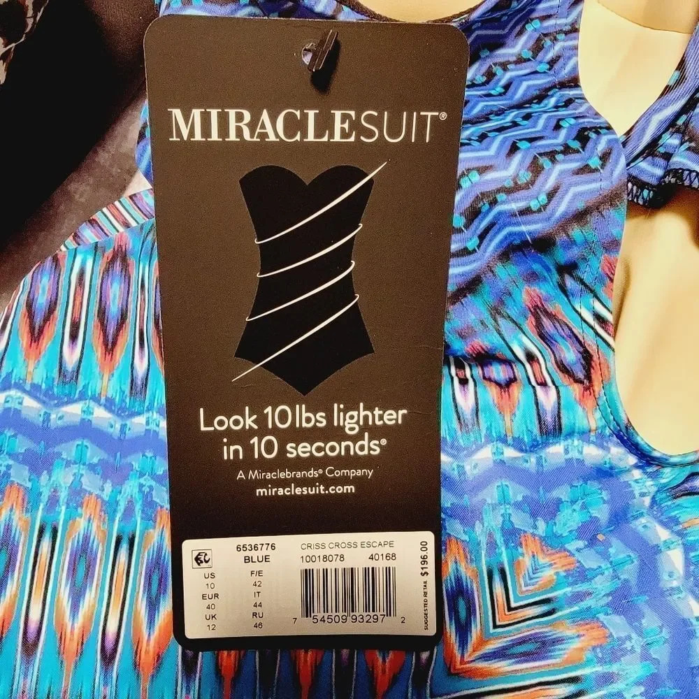 🆕️2024 Arrival Miraclesuit Casablanca Criss Cross Escape Sz 10 women's swimsuit - Picture 15 of 16